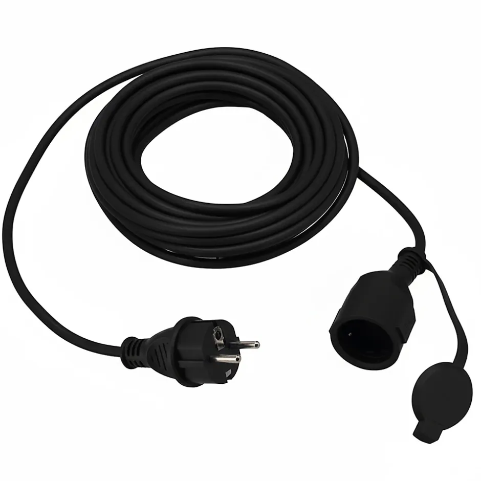 Rallonge de jardin noire Schuko 25 m 3x1,5 mm² IP44 HOROZ-Horoz Electric Clearance