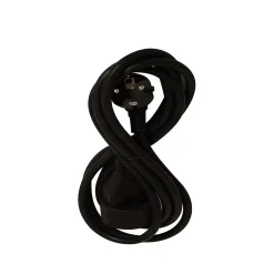 Rallonge HO5VV-F 3G 1,5mm² 3m - Noir --Chacon Sale