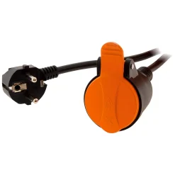 Rallonge IP44 10m + clip fixation orange-Zenitech Sale