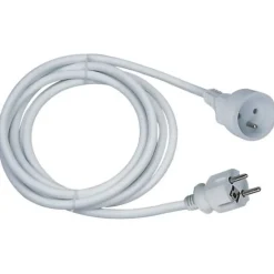 Rallonge électrique - - 16A - Câble 5m - Blanc - Flexible - Durable-GAO Best
