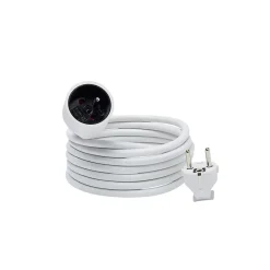 Rallonge électrique câble H05VVF 3G1,5 mm², 3680 W coloris blanc longueur 3 m^ Online