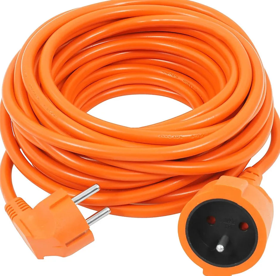 Rallonge électrique 3x1,0 mm 10 m orange-Importdistrib New
