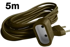 Rallonge 5m - HO3VVH2F 2x0,75mm² 6A - or -^Zenitech Best