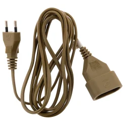 Rallonge 2m - HO3VVH2F 2x0,75mm² 6A - or -^Zenitech Hot