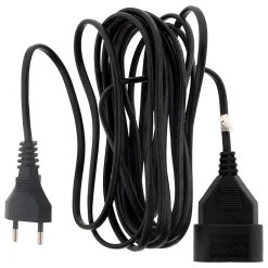 Rallonge 2m - HO3VVH2F 2x0,75mm² 6A - noir -^Zenitech Outlet