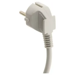 Rallonge 1,90m - HO3VVH2F 2x0,75mm² 6A - blanc --Zenitech Hot