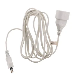 Rallonge 3m - HO3VVH2F 2x0,75mm² 6A - blanc --Zenitech