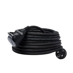 Rallonge noire H05VVF 3G1 5mm² 10m avec clapet-Diall Sale