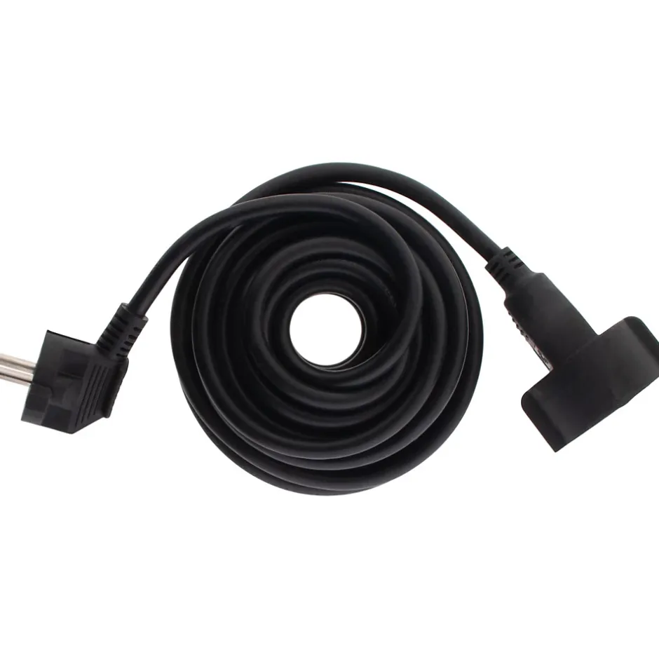 Rallonge Schuko HO5VV-F 3G1,5mm² 5m - noir --Zenitech Outlet