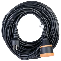 Rallonge étanche 25m clip de fixation orange-Zenitech Discount