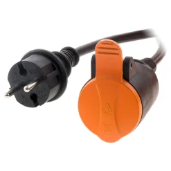 Rallonge étanche 25m clip de fixation orange-Zenitech Discount