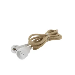 Rallonge textile lin fiche plate - 3m -^Chacon Discount