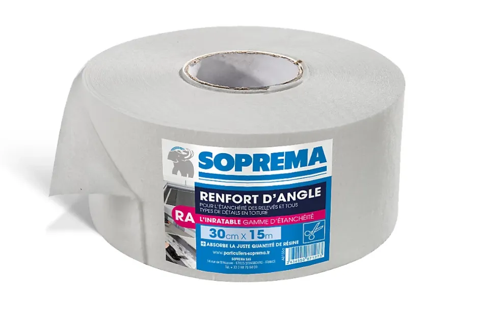 Renfort d'angle blanc 30cm x 15m-Soprema New