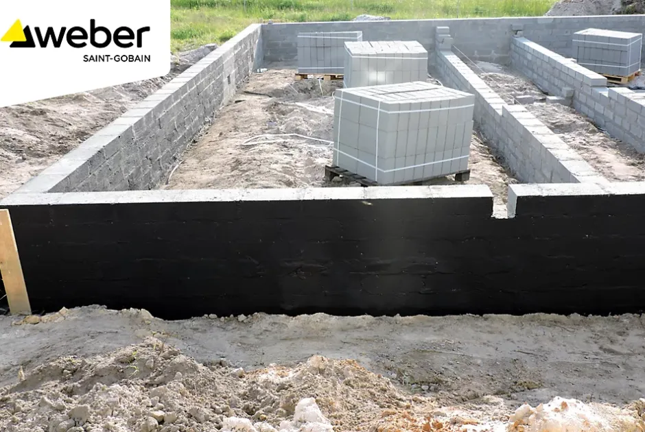Revêtement d'imperméabilisation des fondations et collage d’isolants 25 kg prêt à l'emploi, Weberdry Bitufondation-Weber Saint-Gobain Outlet
