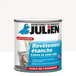 Revêtement étanche à base de résine pliolite pour caves et sous sols mat blanc mat 2,5L^Julien Discount