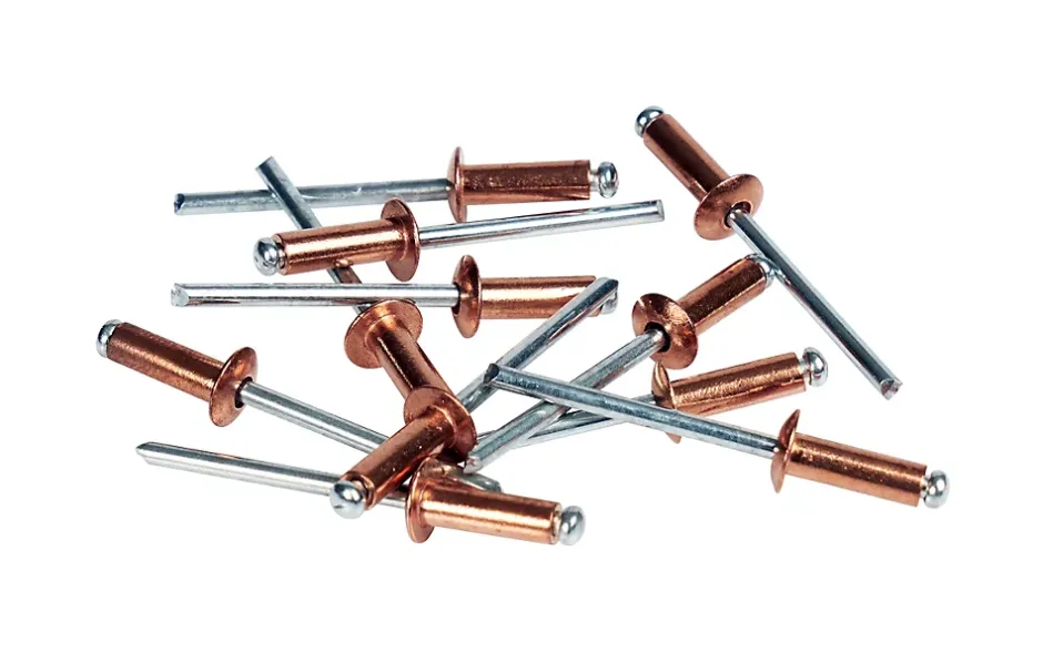 Rivet cuivre ø4.0 x 10 mm + foret , lot de 50-Rapid
