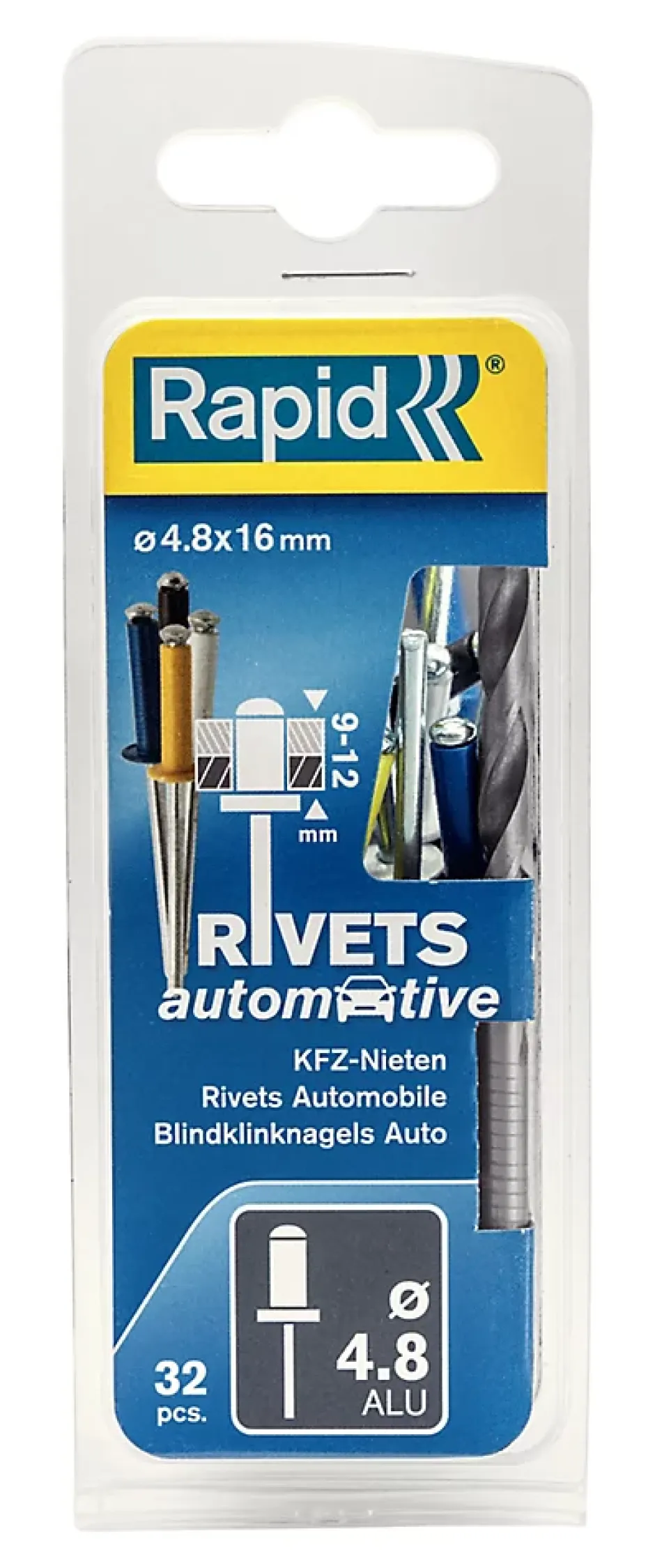 Rivet POP vendu par 32 5000404 en aluminium coloré Ø.4,8 x L.16 mm^Rapid Hot