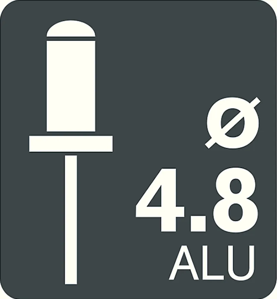 Rivets aveugles alu haute performance Ø4.8x14mm + foret de perçage, 50 pièces-Rapid Clearance