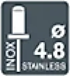 Rivets inoxydables Ø4.8x18mm Acier inoxydable^Rapid Outlet