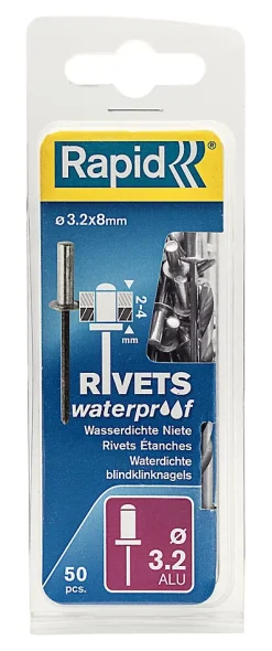 Rivets étanches Ø3.2x8mm aluminium-Rapid Best