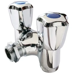 Robinet à clapet à double sorties pour l'alimentation de 2 machines à laver^Somatherm for you Best