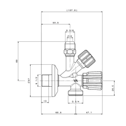 Robinet Combiné Avec Écrou Conique Pour Machine À Laver-Kiamami Valentina Outlet