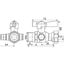 Robinet d'arrêt à boisseau sphérique à purge - Ravani - MF 3/4' - Après compteur d'eau^Comisa Discount