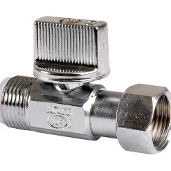 Robinet d'arrêt 1/4 de tour - - MF 1/2' - Nickelé mat^Arco Hot