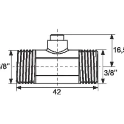 Robinet d'arrêt droit - - 1/4 de tour - Mâle / Mâle - À vis-Arco New