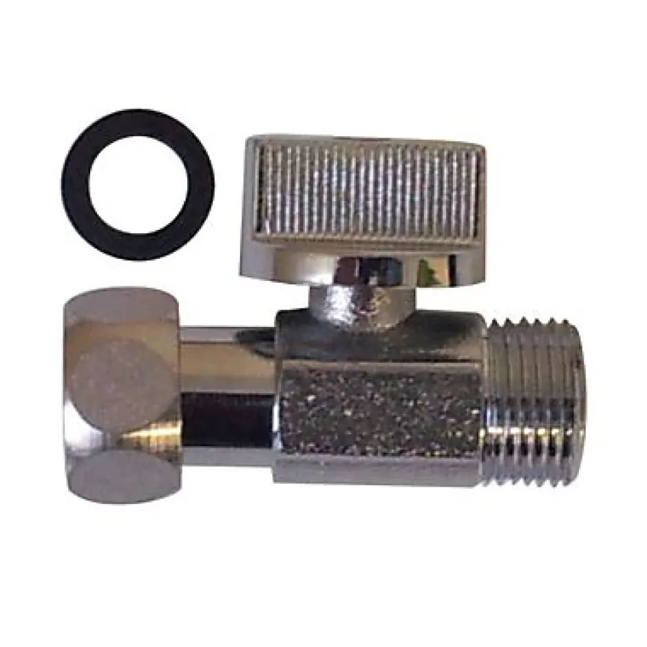 Robinet d'arrêt droit 1/4 tour chromé 12 x 17- Sale