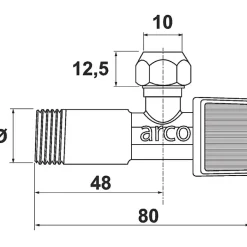 Robinet d'arrêt équerre à bicône --Arco Outlet