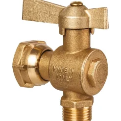 Robinet d'arrêt équerre à boisseau sphérique - M 3/4' - F 3/4' - Avant et après compteur d'eau - Ravani^Comisa Best