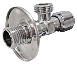 Robinet d'arrêt équerre sous-lavabo long, Mâle 15/21 - Mâle 12/17-Somatherm for you New