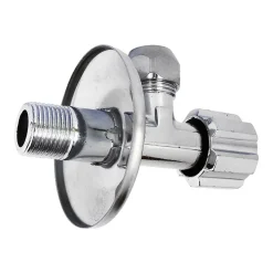 Robinet d'arrêt équerre sous-lavabo long, Mâle 12/17 - Tube cuivre Ø10 mm-Somatherm for you New