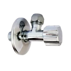 Robinet d'arrêt équerre sous-lavabo long, Mâle 12/17 - Tube cuivre Ø10 mm-Somatherm for you New