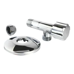 Robinet d'arrêt équerre sous-lavabo long, Mâle 15/21 - Tube cuivre Ø10 mm^Schell Discount
