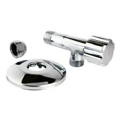 Robinet d'arrêt équerre sous-lavabo long, Mâle 15/21 - Tube cuivre Ø10 mm^Somatherm for you