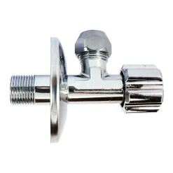 Robinet d'arrêt équerre sous-lavabo long, Mâle 15/21 - Tube cuivre Ø10 mm^Somatherm for you