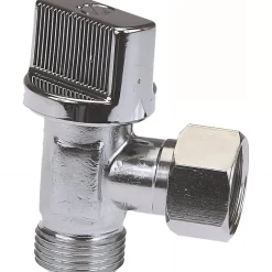 Robinet de chasse d'eau équerre standard 3/8" pour WC chasse d'eau equerre 1/4 de tour de 3/8" (12x17) chrome^Raccords Dumont Best
