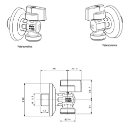 Robinet De Machine À Laver À Bille Chromé Avec Rosace Inox 1/2X3/4^Kiamami Valentina Hot