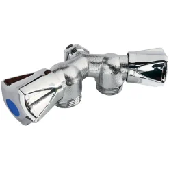 Robinet double de machine à laver - Diamètre : 1/2'' - 3/4''-Sanitaire-Distribution Outlet