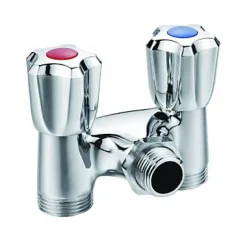 Robinet double pour lave-linge et lave-vaisselle-Diall