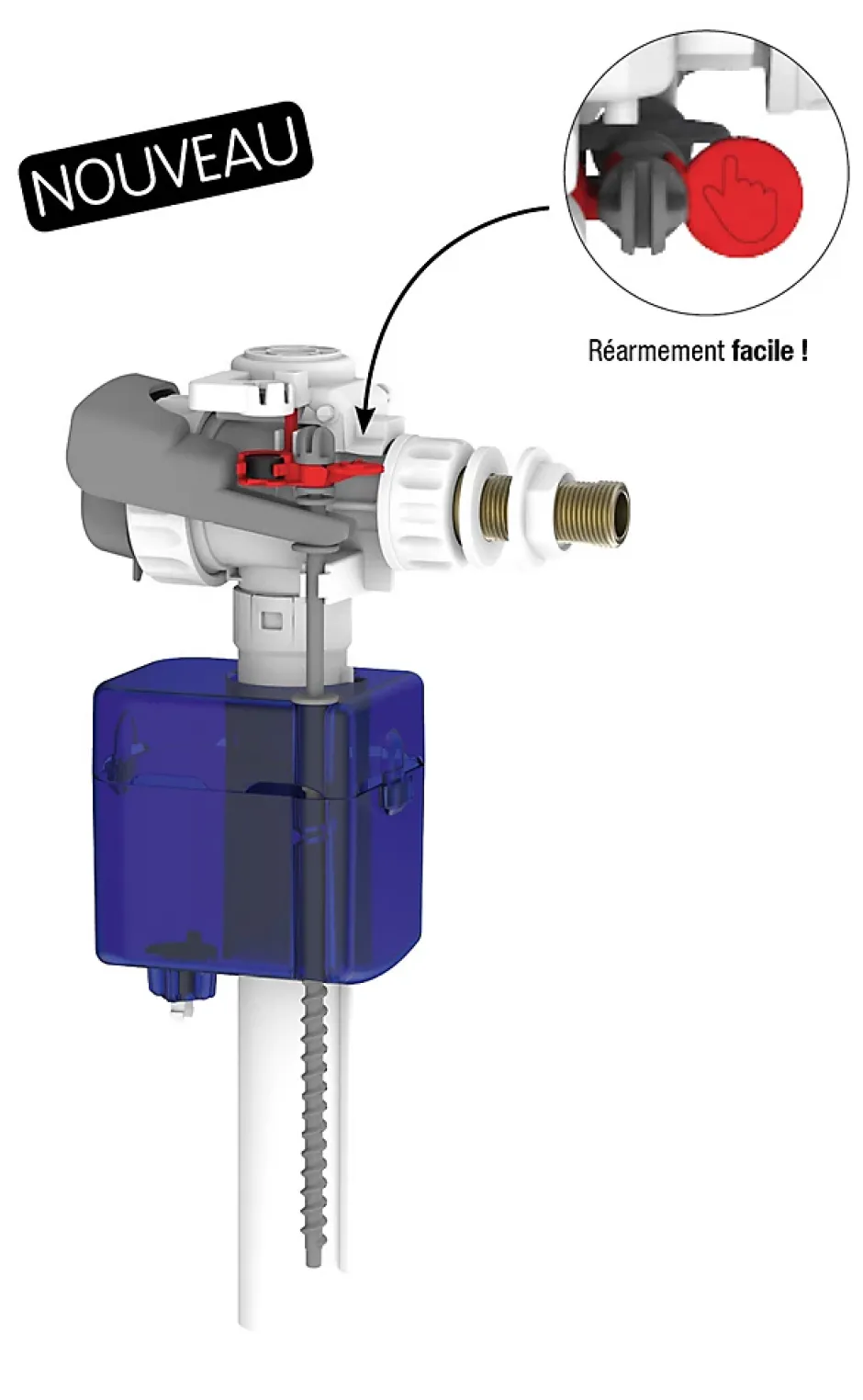 Robinet flotteur antifuite Aquastop 3/8"-Siamp Online