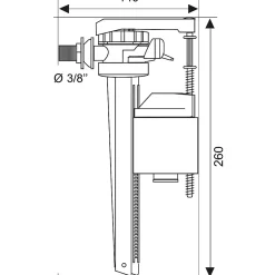 Robinet flotteur latéral laiton Jollyfill 3/8^Wirquin Online