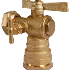 Robinet équerre après compteur - - À purge - Pour tube polyéthylène semi-rigide - Femelle^Sferaco Online