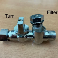 Robinets d'arrêt - Set de 2 robinets d'arrêt avec filtre-Cuisissimo New