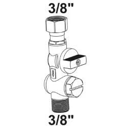 Robinets d'arrêt - Set de 2 robinets d'arrêt avec filtre-Cuisissimo New