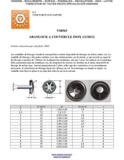 Rondelle de blocage avec capuchon ARANLOCK pour axe de diamètre 9 capuchon de 22 Inox A2 - 1 pièce-Vis Express Sale