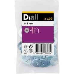 Rondelle plate en acier zingué mm - 10 pièces^Diall Online