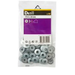 Rondelle pour tôle acier au carbone ø 5,5x16mm - 50 pièces^Diall Discount